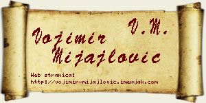 Vojimir Mijajlović vizit kartica